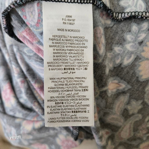 Boden Black Multicolor Floral Paisley Long Sleeve Maxi Dress US 6 - Picture 9 of 9